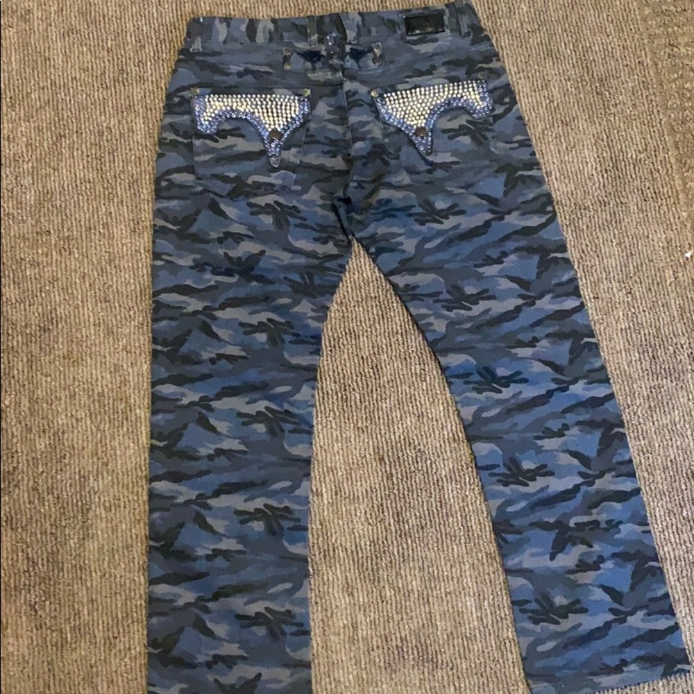 Blue camouflage Robin’s jean